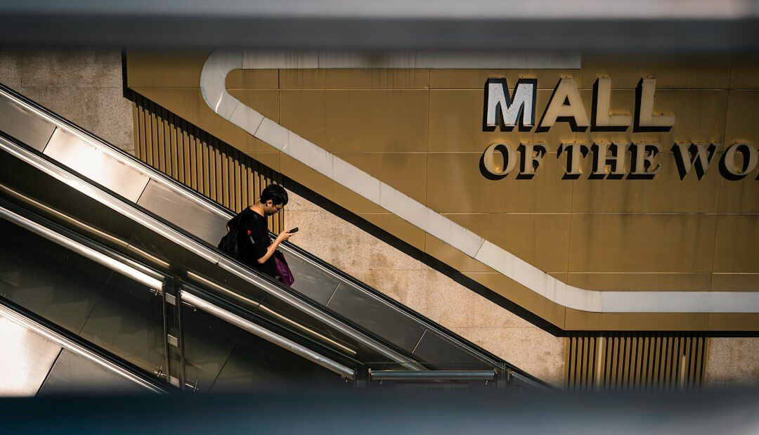 mall security guard watching cameras
